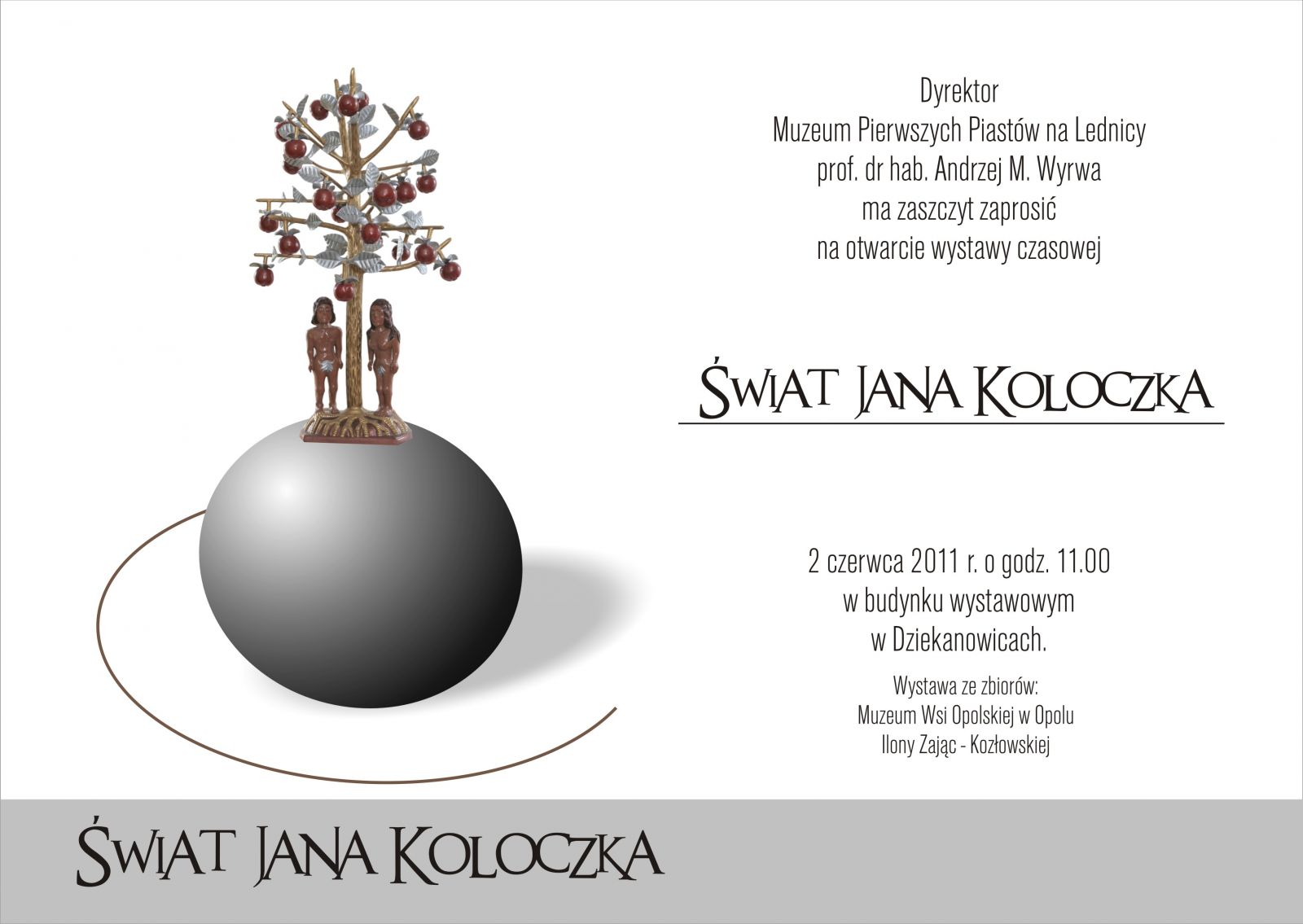 Plakat promocyjny wystawy z podstawowymi informacjami